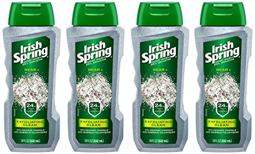 Irish Spring Gear Men s Body Wash Exfoliating Clean with Volcanic Minerals 18 fluid ounce 4 Pack Irish Spring Gear Men s Body Wash Exfoliating Clean with Volcanic Minerals 18 fluid ounce 4 Pack