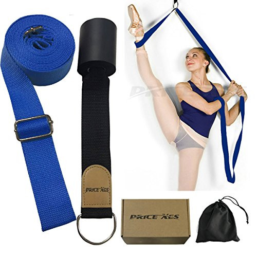 Leg Stretcher Door Flexibility   Stretching Leg Strap   Great for Ballet Cheer Dance Gymnastics or ANY Sport Leg Stretcher Door Flexibility Trainer Premium stretching equipment  blue