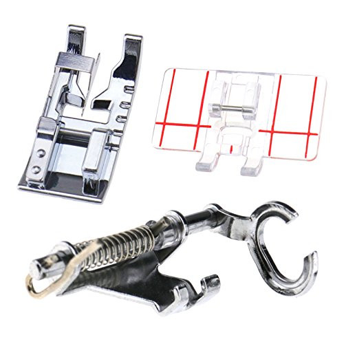 Micro Traders 3pcs Low Shank Metal Free Motion Open Toe Embroidery Quilting Darning Foot P60432