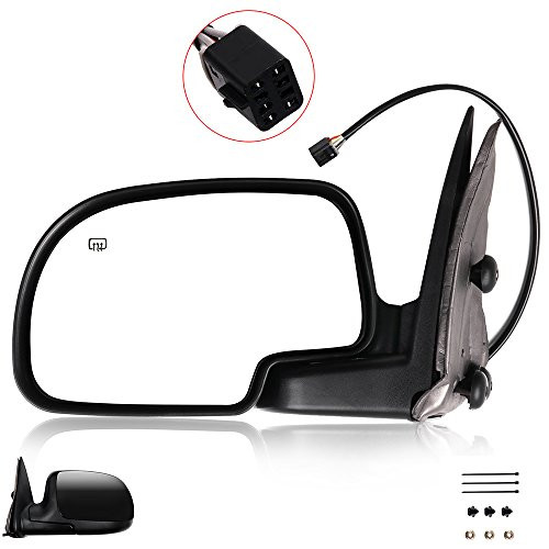 SCITOO Door Mirror Exterior Accessories Mirrors fit 2002 for Chevy Avalanche Suburban 1500 2500 Tahoe for GMC Yukon XL 1500 2500 Yukon With Power Heated Manual Folding Driver Side