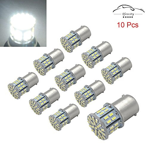 Efoxcity 12V 1156 10 Pack Bright 1156 1141 1003 50-SMD White LED Bulbs For Car Interior RV Camper light