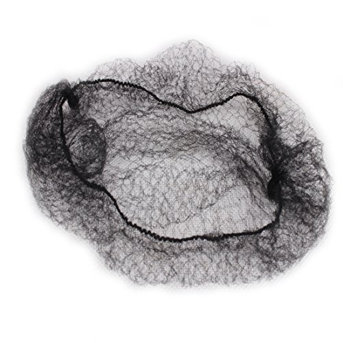 WeKen Pack of 100pcs Hair Nets Invisible Elastic Edge Mesh 50cm 20  Black