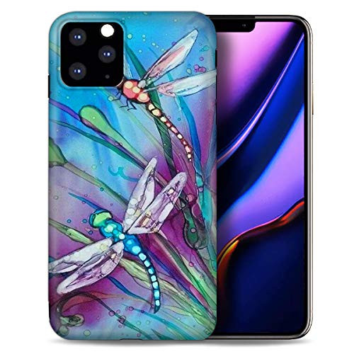 for iPhone 11 Pro Elegant Designed Soft IMD Phone Case Cover IMD0006 Art Blue Dragonfly 0006