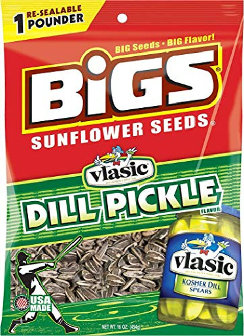 Bigs Vlasic Dill Pickle Sunflower Seeds 16 Ounce  16 Ounce Bag Bigs Vlasic Dill Pickle Sunflower Seeds 16 Ounce  16 Ounce Bag