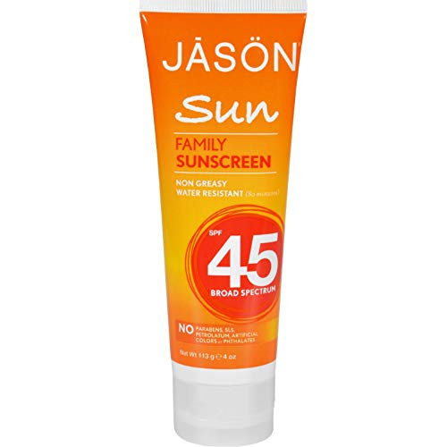 Jason Natural Products SPF 45 Family Sunblock 4 Ounce   2 per case
