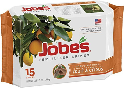 Jobes 01612 Fertilizer Spikes for Fruit and Citrus Trees 9 12 12 15 Pack