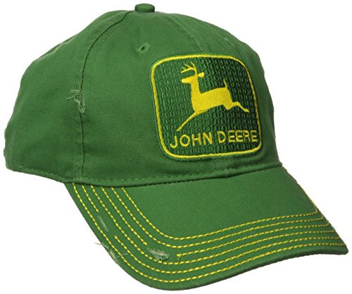 John Deere Embroidered Logo Vintage Baseball Hat One Size Men s John Deere Green John Deere Embroidered Logo Vintage Baseball Hat One Size Men s John Deere Green