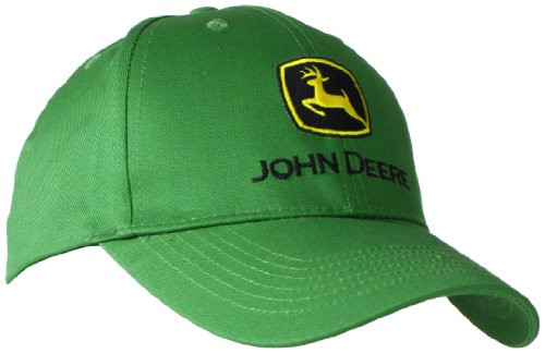 John Deere Embroidered Logo Baseball Hat One Size Men s John Deere Green John Deere Embroidered Logo Baseball Hat One Size Men s John Deere Green