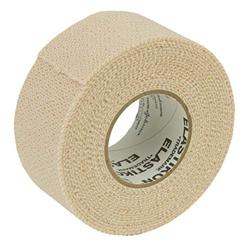 Johnson   Johnson Elastikon Elastic Tape 1  x 25 Yards  1  x 5 Yards Stretched  Reliable Compression for Support of Sprains Strains and Muscle Injuries Case of 12 Rolls