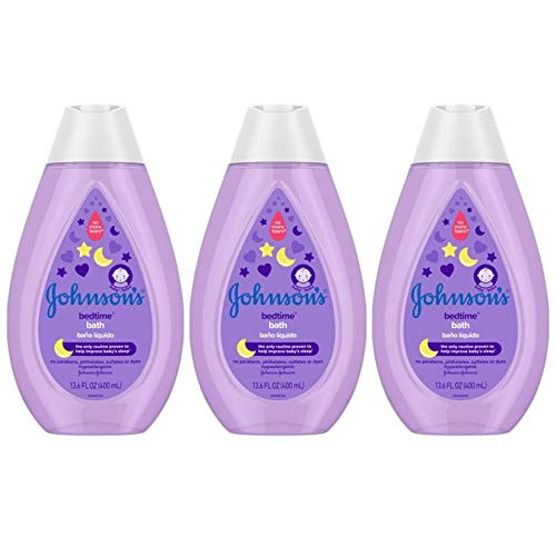 Johnson s Tear Free Bedtime Baby Bath with Soothing NaturalCalm Aromas 136 fl Oz  Pack of 3