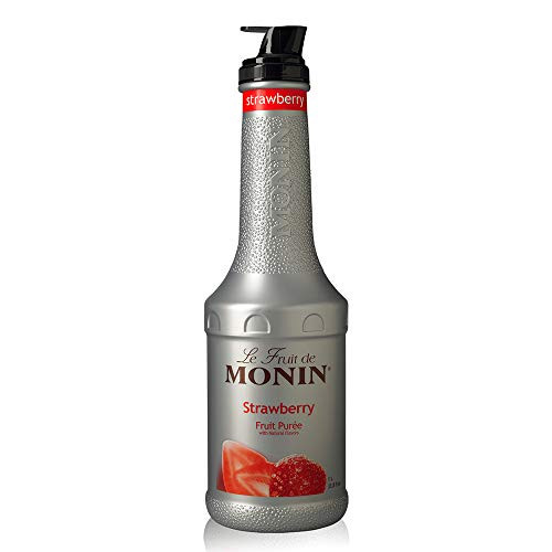 Monin   Strawberry Puree Juicy and Sweet Great for Sodas and Teas Gluten Free Vegan Non GMO  1 Liter