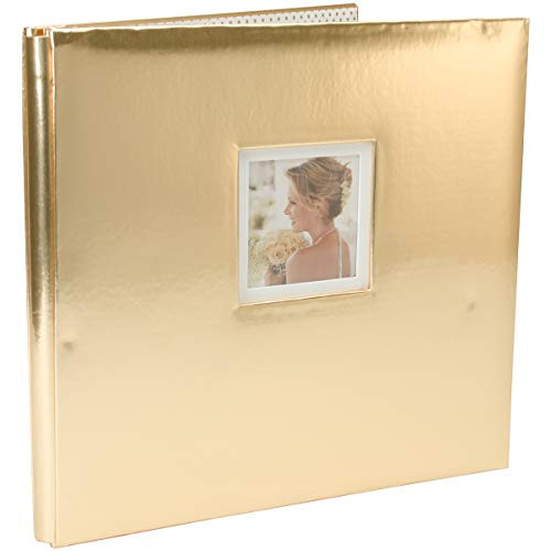 K Company 30 706460 Foil Post Bound Window Album 12 X12  Gold