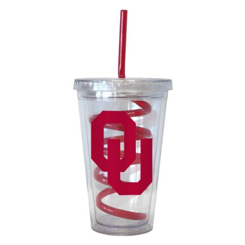 Boelter NCAA Oklahoma Sooners 16oz Swirl Straw Tumbler Boelter NCAA Oklahoma Sooners 16oz Swirl Straw Tumbler