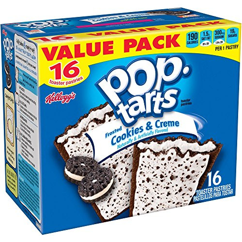 Kellogg s Pop Tarts Frosted Cookies   Creme Toaster Pastries Value Size 16 Count 282 oz Box  Pack of 2