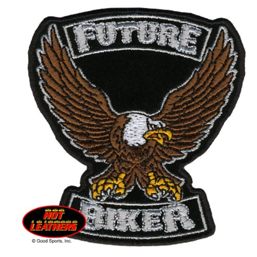 KID S FUTURE BIKER High Thread Iron On   Saw On Rayon EAGLE PATCH   3  x 3  Exceptional Quality