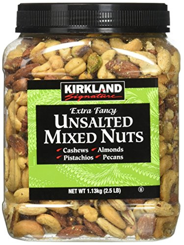 Kirkland Signature Mixed Nuts Extra Fancy Unsalted 25 Pound  Pack of 2