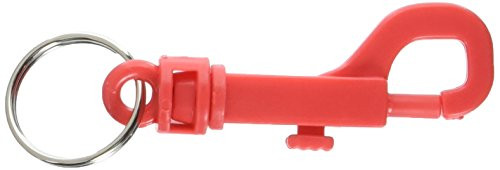 Lucky Line Plastic Key Clip/Key Chain; Red, 25 Per Bag (41570)