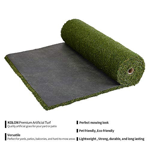 KOLONGLOTECH Realistic Indoor Outdoor Artificial Grass Rug Synthetic Lawn for Backyard Balcony Patio and Pets  2153 Square FT