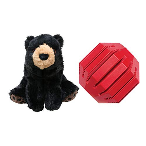 KONG   Comfort Kiddos Bear   Stuff A Ball   Durable Rubber Treat Dispensing Toy and Plush Toy   for Small Dogs