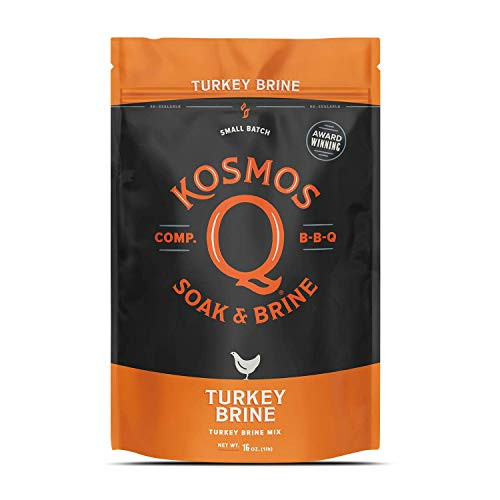 Kosmos Q Turkey Brine   Sweet   Savory Poultry Marinade   Best Barbeque Meat Brine   Moisture Flavor   Tenderness   Seasoning   Marinade   All Natural   Gluten Free   16 Oz