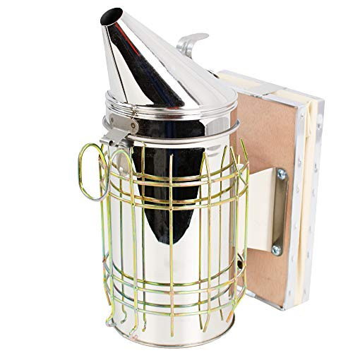 VIVO Large Stainless Steel Bee Hive Smoker with Heat Shield Beekeeping Equipment BEE V001L VIVO Large Stainless Steel Bee Hive Smoker with Heat Shield Beekeeping Equipment BEE V001L