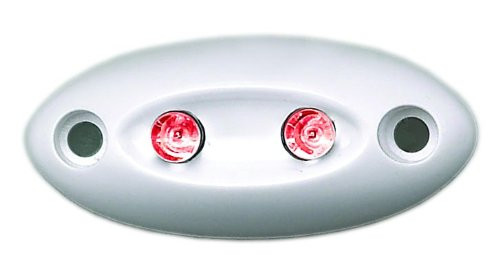SeaSense Surface Mount LED Courtesy Light  Pack of 2  Red 9 16 Inch