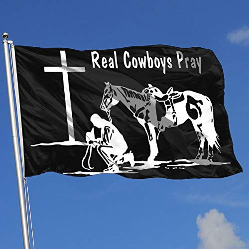 Christian Praying Cowboy Crosses Flag 3x5 Flags 90x150CM Banner 3 x5  FT
