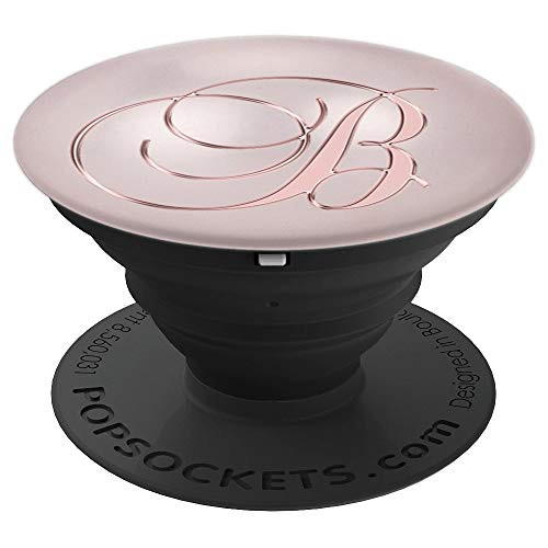Letter B Golden Rose Initial B Pink Design PopSockets Grip and Stand for Phones and Tablets Letter B Golden Rose Initial B Pink Design PopSockets Grip and Stand for Phones and Tablets