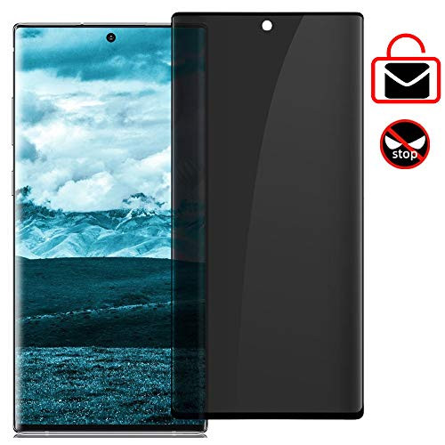 for Galaxy Note 10 Tempered Glass Privacy Screen Protector  Anti spy   9H Hardness   3D Curved Full Coverage   Anti glare   Darken Screen  HD Protective Film for Samsung Galaxy Note 10 5G  63