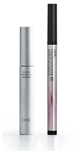 DHC Line and Define 2 Piece Makeup Kit includes DHC Mascara Perfect Pro Double Protection 5 g  Black  and Liquid Eyeliner EX 001 fl oz  Black