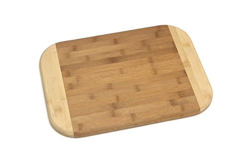 Lipper International Bamboo Wood Two Tone Kitchen Cutting and Serving Board Large 15 3 4  x 11 3 4  x 3 4