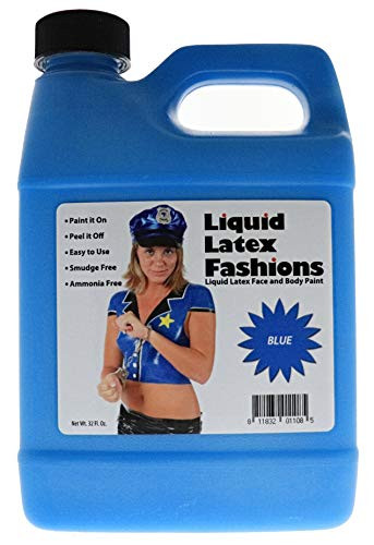 Blue Liquid latex Body paint 32 oz