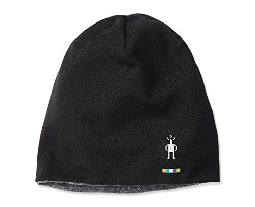 Smartwool Merino Sport 250 Beanie   Mens Reversible Wool Hat Black 1FM
