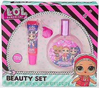 LOL Beauty Gift Set with Cotton Candy Fragrance   Surprise Flavor Lip Gloss