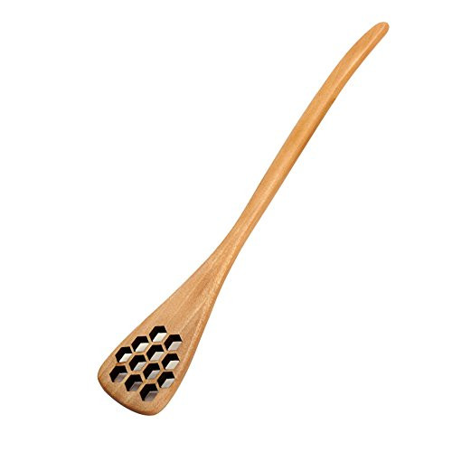 12 Pack Wooden Honey Comb Honey Stick Honey Dipper Spoon Coffee Stiring Spoon Tableware for Wedding or Party Favors