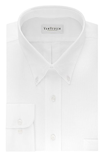 Van Heusen Men s Long Sleeve Oxford Dress Shirt White Medium