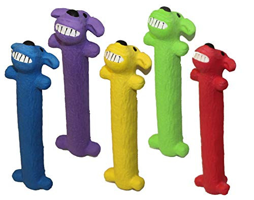 Multipet Loofa Latex Dog Toy Size Pack of 2 Color Assorted