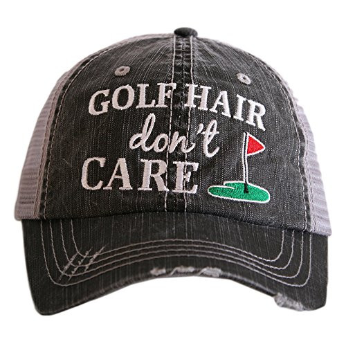 KATYDID Golf Hair Don t Care Women s Trucker Hats Caps Gray KATYDID Golf Hair Don t Care Women s Trucker Hats Caps Gray