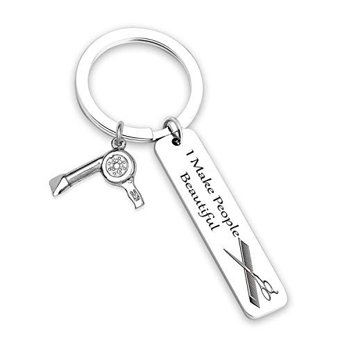 EIGSO Hair Stylist Gift Hairdresser Jewelry I Make People Beautiful Keychain Cosmetology Student Graduation Gift I Make People Beautiful KR EIGSO Hair Stylist Gift Hairdresser Jewelry I Make People Beautiful Keychain Cosmetology Student Graduation Gift I Make People Beautiful KR