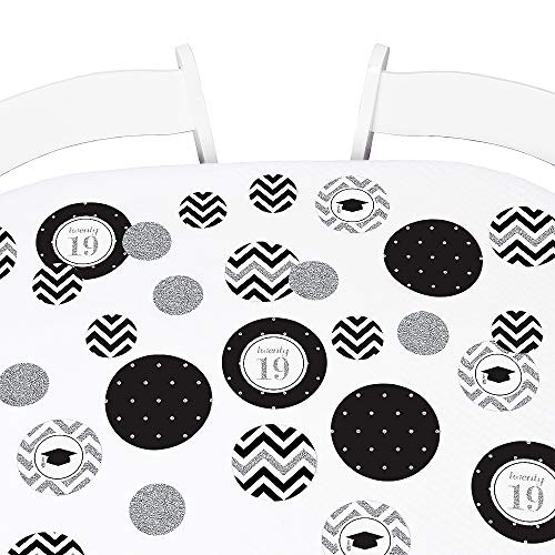 Big Dot of Happiness Silver Tassel Worth The Hassle - 2019 Graduation Party Giant Circle Confetti - Graduation Party Decorations - Large Confetti 27 Count