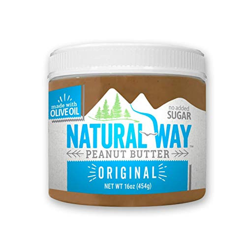 Natural Way Original Peanut Butter Made with Olive Oil Environmentally Friendly Gluten Free 16 Ounce Jar Non GMO Ingredients
