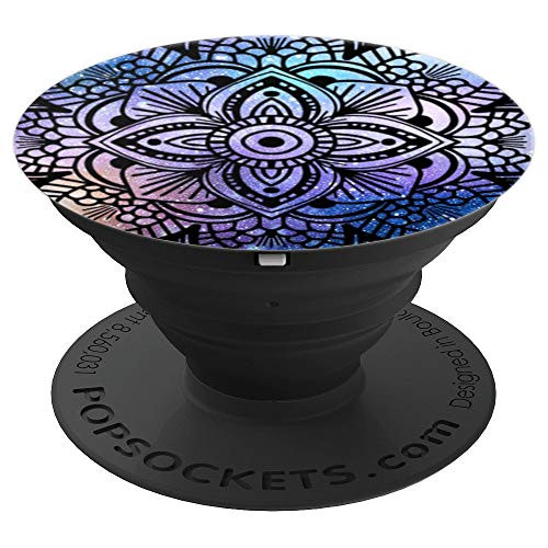 Trendy Purple Teal Flower Mandala Design Background PopSockets Grip and Stand for Phones and Tablets Trendy Purple Teal Flower Mandala Design Background PopSockets Grip and Stand for Phones and Tablets