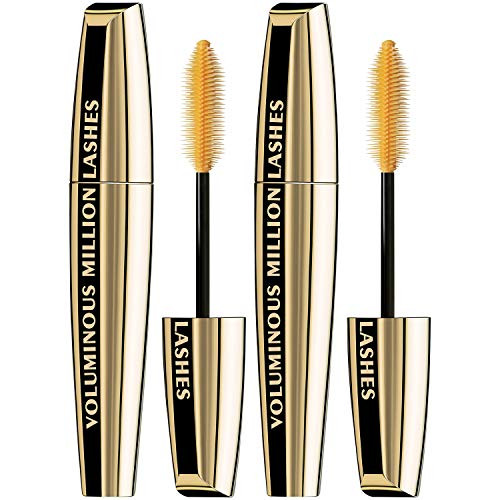 LOreal Paris Makeup Voluminous Million Lashes Mascara Volumizing Defining Smudge Proof Clump Free Lengthening Collagen Infused Eye Makeup Amplifying Mascara Brush Blackest Black 2 Count LOreal Paris Makeup Voluminous Million Lashes Mascara Volumizing Defining Smudge Proof Clump Free Lengthening Collagen Infused Eye Makeup Amplifying Mascara Brush Blackest Black 2 Count