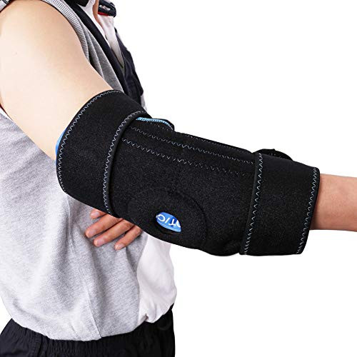 Gel Pack with Elbow Support Wrap for Cold Hot Therapy by LotFancy   Reusable Hot Cold Ice Pack for Injuries Sprained Elbows Tendonitis Arthritis and Other Sports Injuries