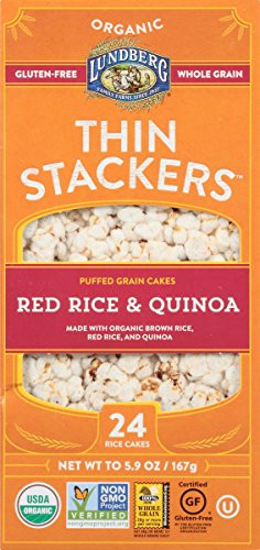 Lundberg Family Farms Organic Thin Stackers Grain Cakes Red Rice and Quinoa 59 oz