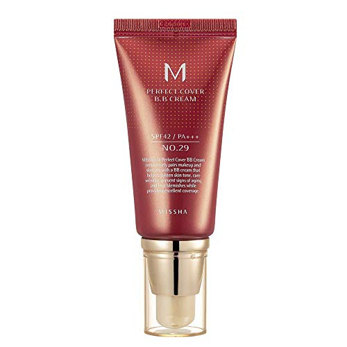 Missha M Perfect Cover BB Cream SPF 42 PA     29 Caramel Beige  Amazon Code Verified for Authenticity 50ml Concealing Blemishes dark circles UV Protection