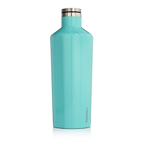 Corkcicle 60oz Canteen Classic Collection   Water Bottle   Thermos   Triple Insulated Shatterproof Stainless Steel Gloss Turquoise