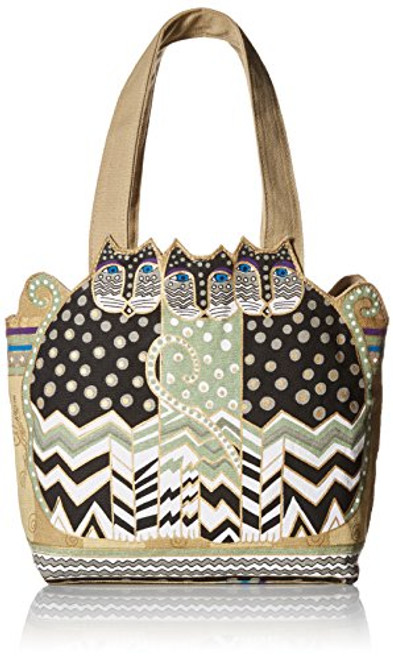Laurel Burch Tres Gatos Polka Dot Medium Tote Bag Laurel Burch Tres Gatos Polka Dot Medium Tote Bag
