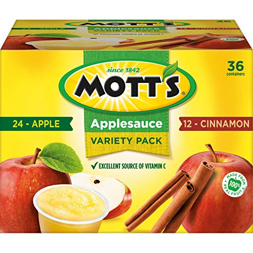 Mott s Apple Cinnamon Variety Pack Applesauce 4 Ounce Cup 36 Count Mott s Apple Cinnamon Variety Pack Applesauce 4 Ounce Cup 36 Count