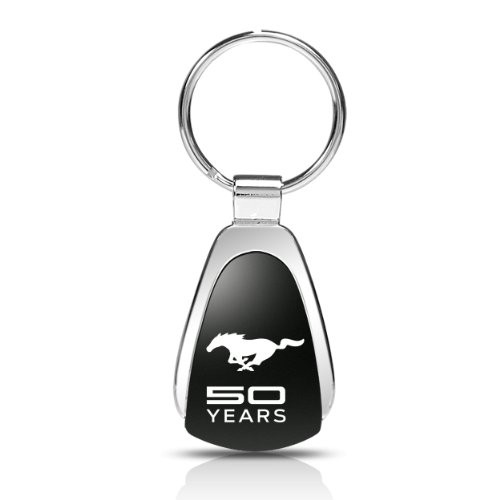 Au Tomotive Gold INC Ford Mustang 50 Years Anniversary Black Tear Drop Key Chain